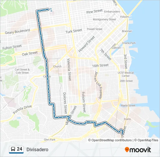 24 Bus Line Map