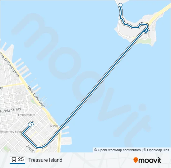 25 Bus Line Map