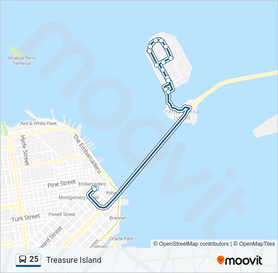25 Bus Line Map