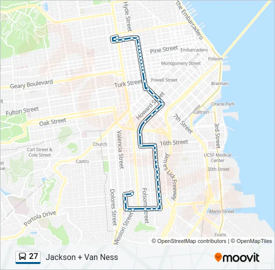 27 Bus Line Map