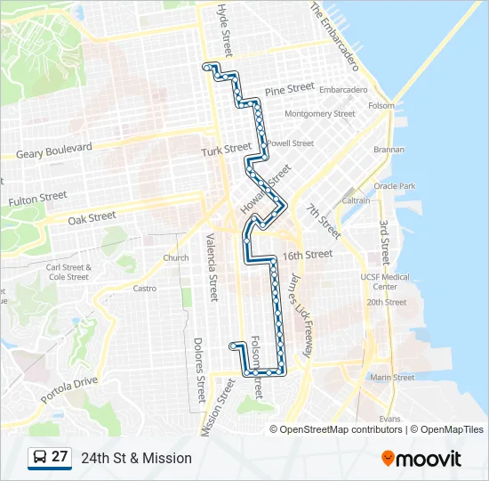 27 Bus Line Map