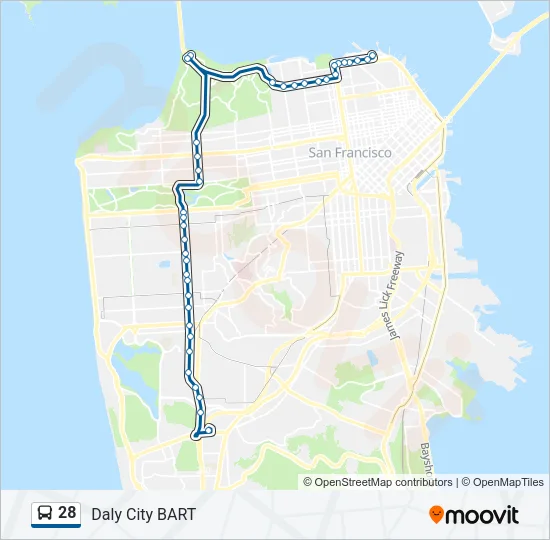 28 Bus Line Map