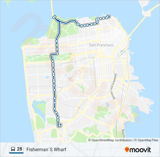 28 bus Line Map