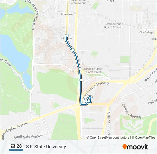 28 Bus Line Map