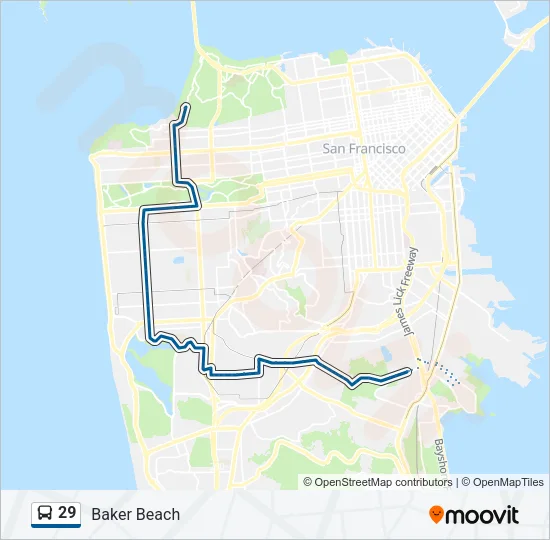 29 Bus Line Map
