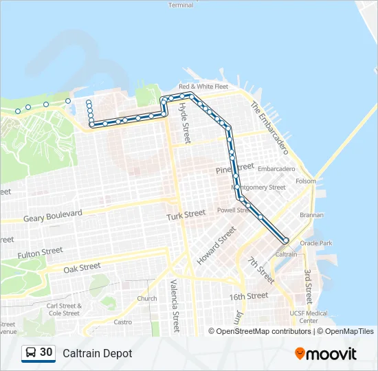 30 Bus Line Map