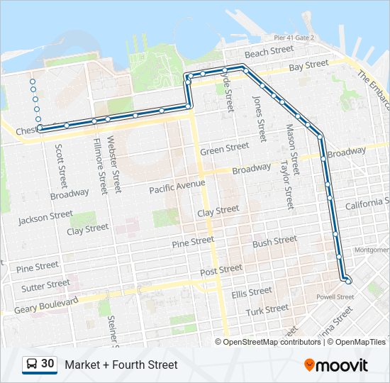 30 Bus Line Map