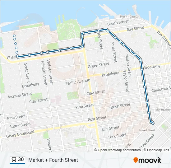 30 Bus Line Map