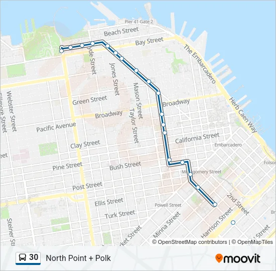 30 Bus Line Map