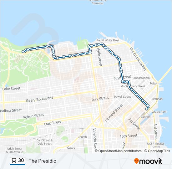 30 Bus Line Map