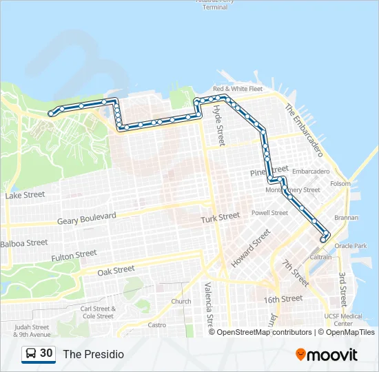 30 Bus Line Map