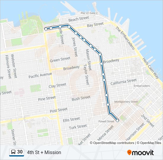 30 Bus Line Map