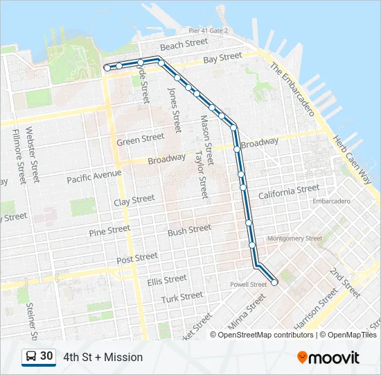 30 Bus Line Map