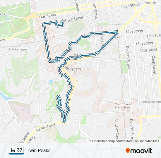 37 Bus Line Map