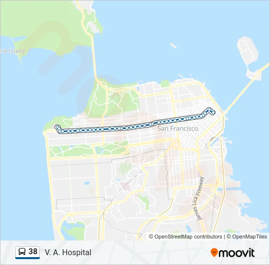 38 Bus Line Map