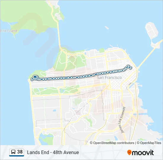 38 Bus Line Map