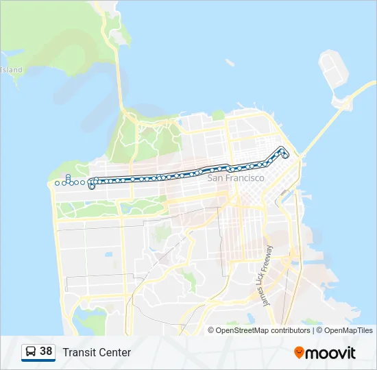 38 Bus Line Map