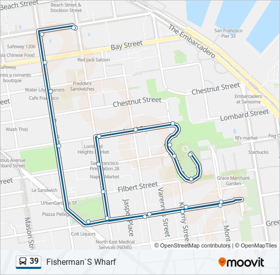 39 Bus Line Map