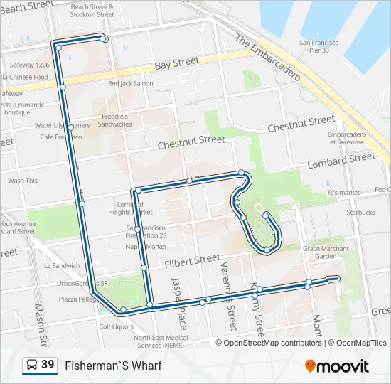 39 Bus Line Map