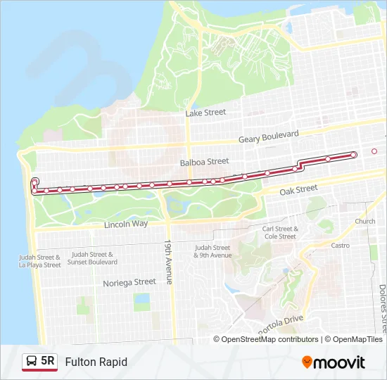 5R Bus Line Map