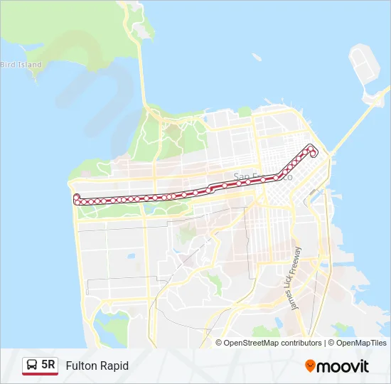 5R Bus Line Map