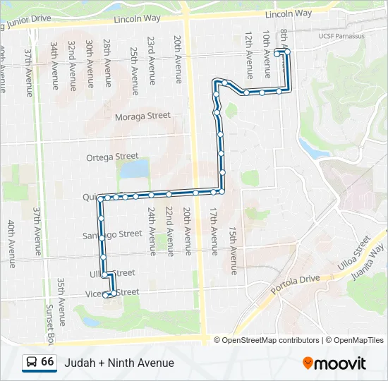 66 Bus Line Map