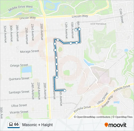 66 Bus Line Map