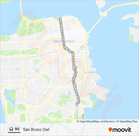 90 Bus Line Map