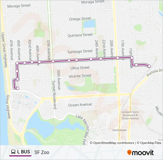 L BUS Bus Line Map
