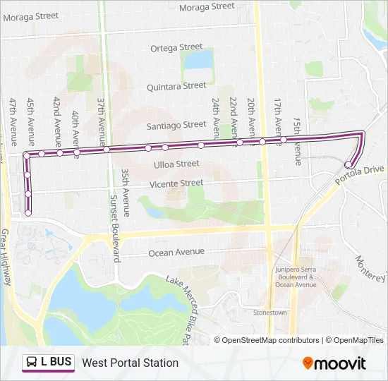 L BUS Bus Line Map