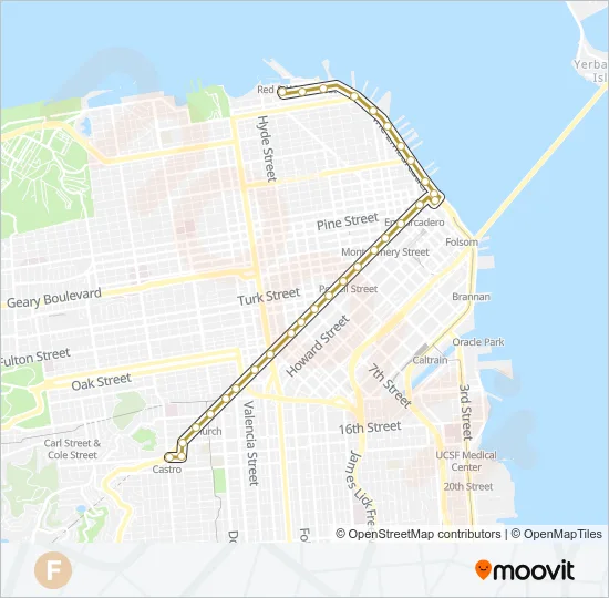 F Light Rail Line Map