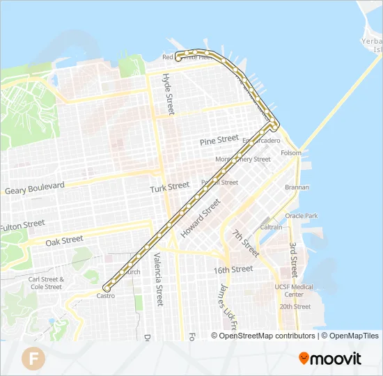 F Light Rail Line Map