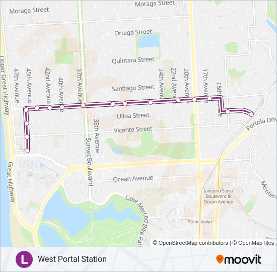 L Light Rail Line Map