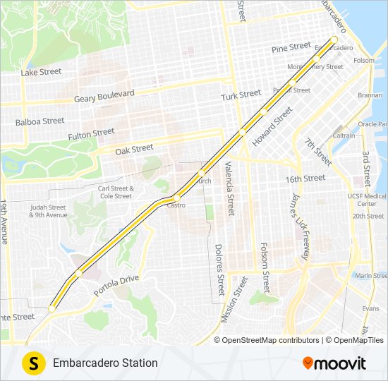 S Light Rail Line Map