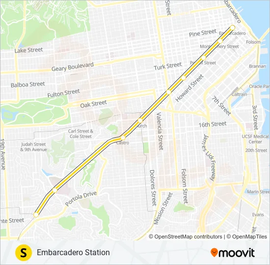 S Light Rail Line Map