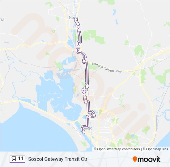 11 Bus Line Map