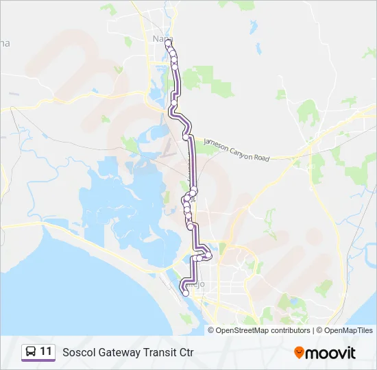 11 Bus Line Map
