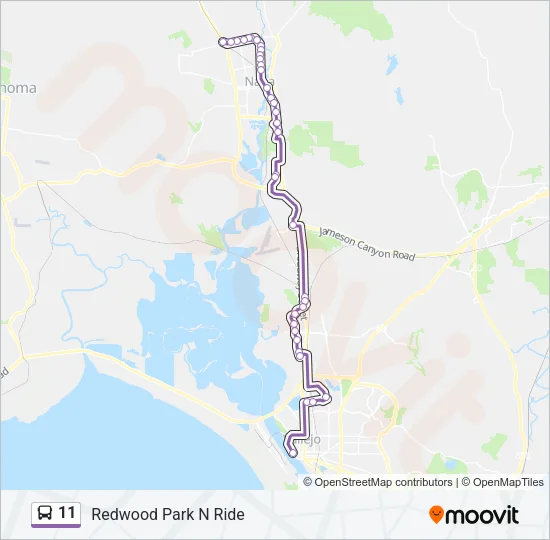 11 Bus Line Map