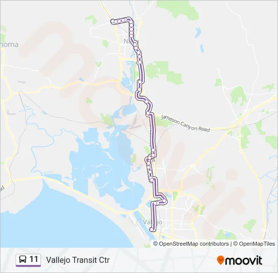 11 Bus Line Map