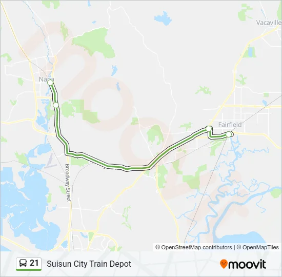 21 Bus Line Map