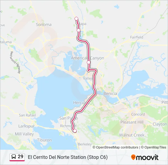 29 Bus Line Map