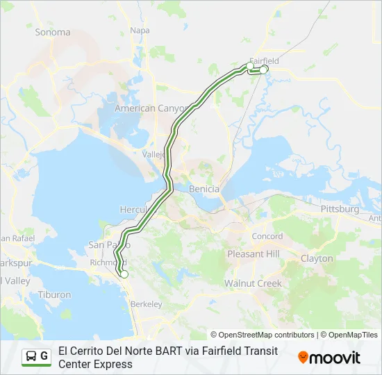 G Bus Line Map