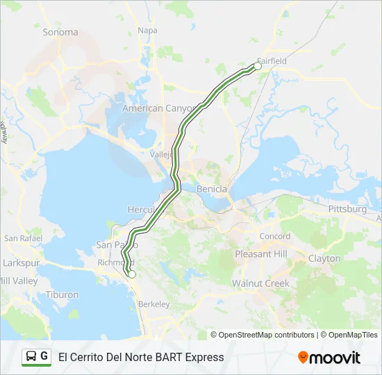 G Bus Line Map
