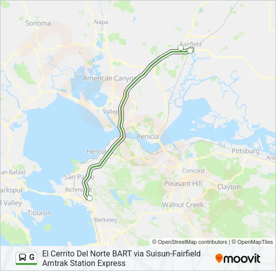 G Bus Line Map