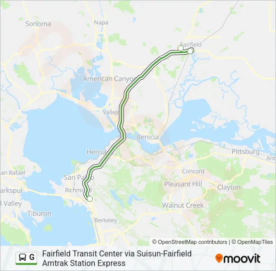 G Bus Line Map