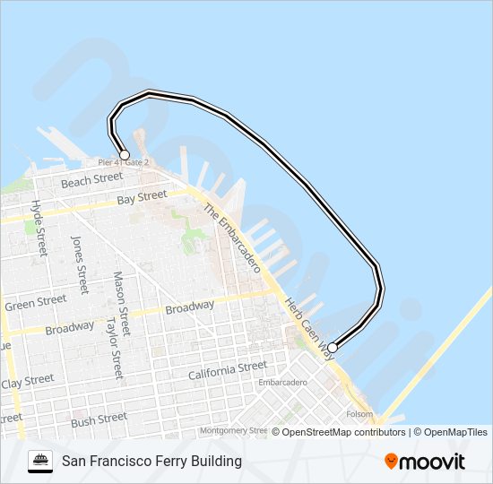SAN FRANCISCO PIER 41 SHORT HOP Ferry Line Map