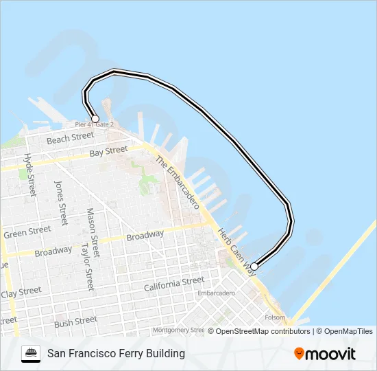 SAN FRANCISCO PIER 41 SHORT HOP Ferry Line Map
