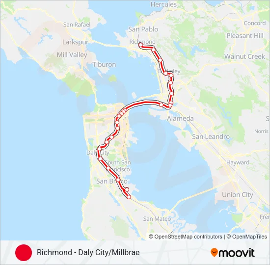 RED BART Line Map