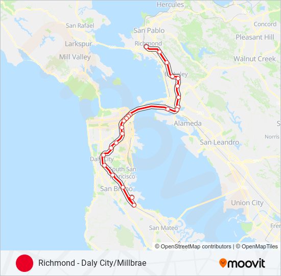red Route Schedules, Stops & Maps Daly City Millbrae (Updated)