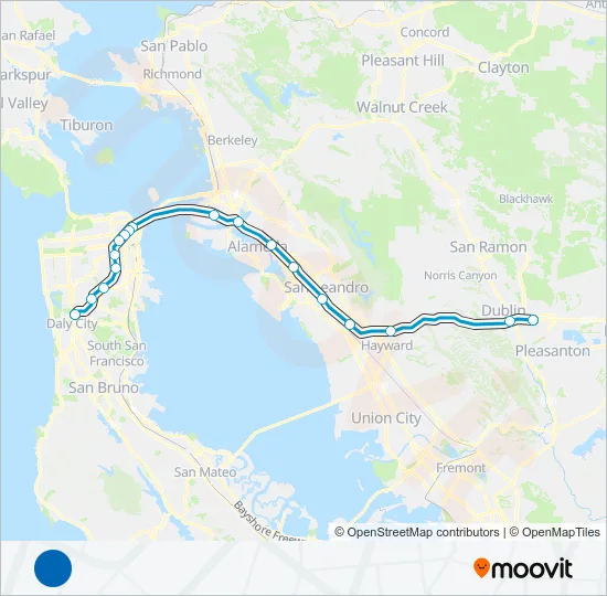 BLUE BART Line Map